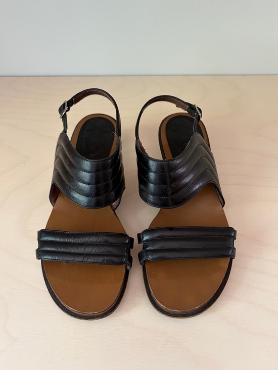 Marni Shoes - Marni 90’s kitten heel Black Leather Sandals 36.5